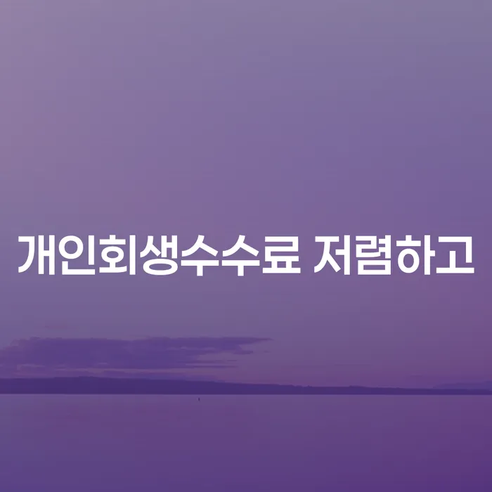 개인회생 채무 효과적인 해결방법 체크해보세요