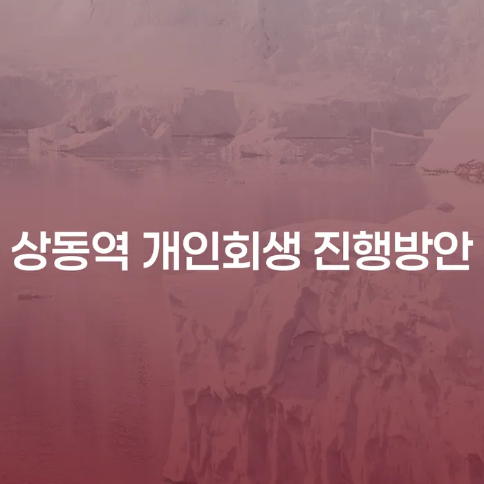 상동역 개인회생 진행방안