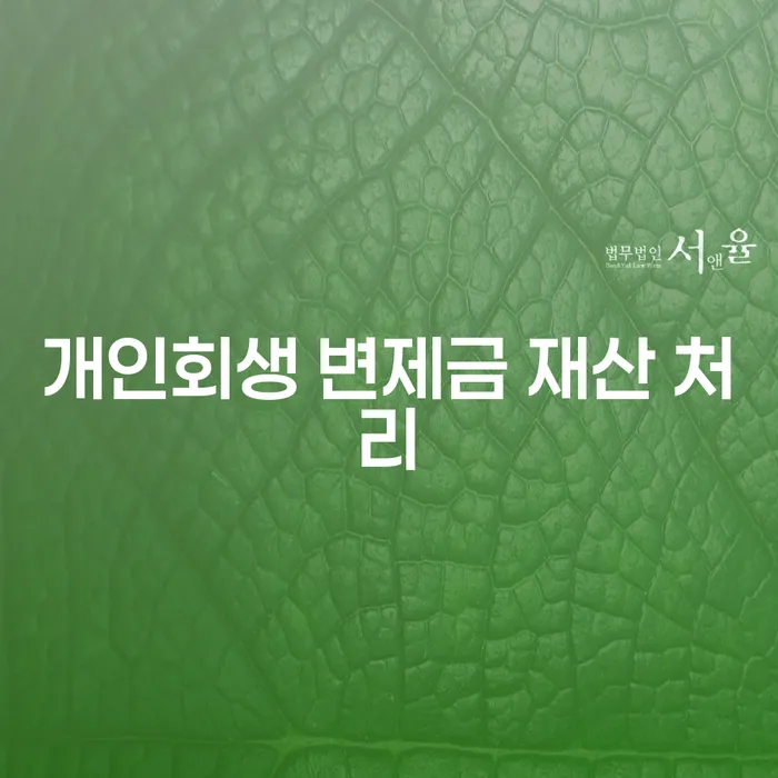 개인회생 변제금 재산 처리: 채무 조정의 올바른 길은?
