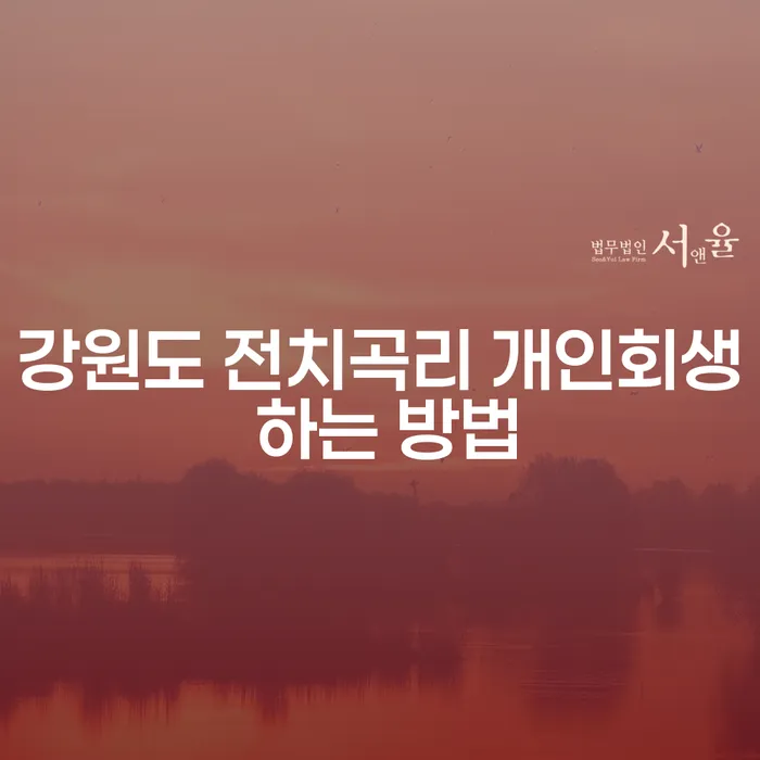 강원도 전치곡리에서 개인회생을 성공적으로 신청하는 방법은?