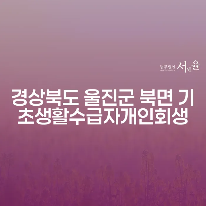 경상북도 울진군 북면 기초생활수급자 개인회생, 가능할까요?