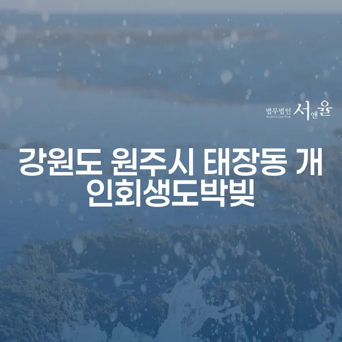 강원도 원주시 태장동 개인회생 도박빚 해결, 부산에서도 가능할까요?